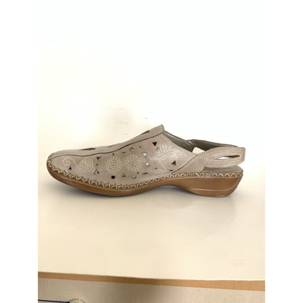 Remonte Women's Beige Leather Slingback Comfort Shoes Clogs EU 41 / US 10 - Picture 9 of 15